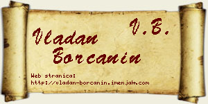 Vladan Borčanin vizit kartica